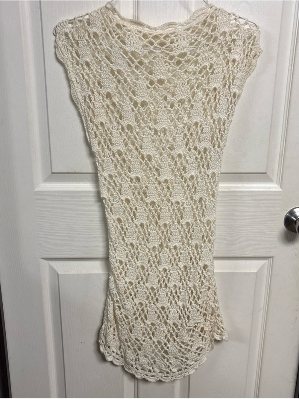 Women's Crochet Swim Coverup - Cream